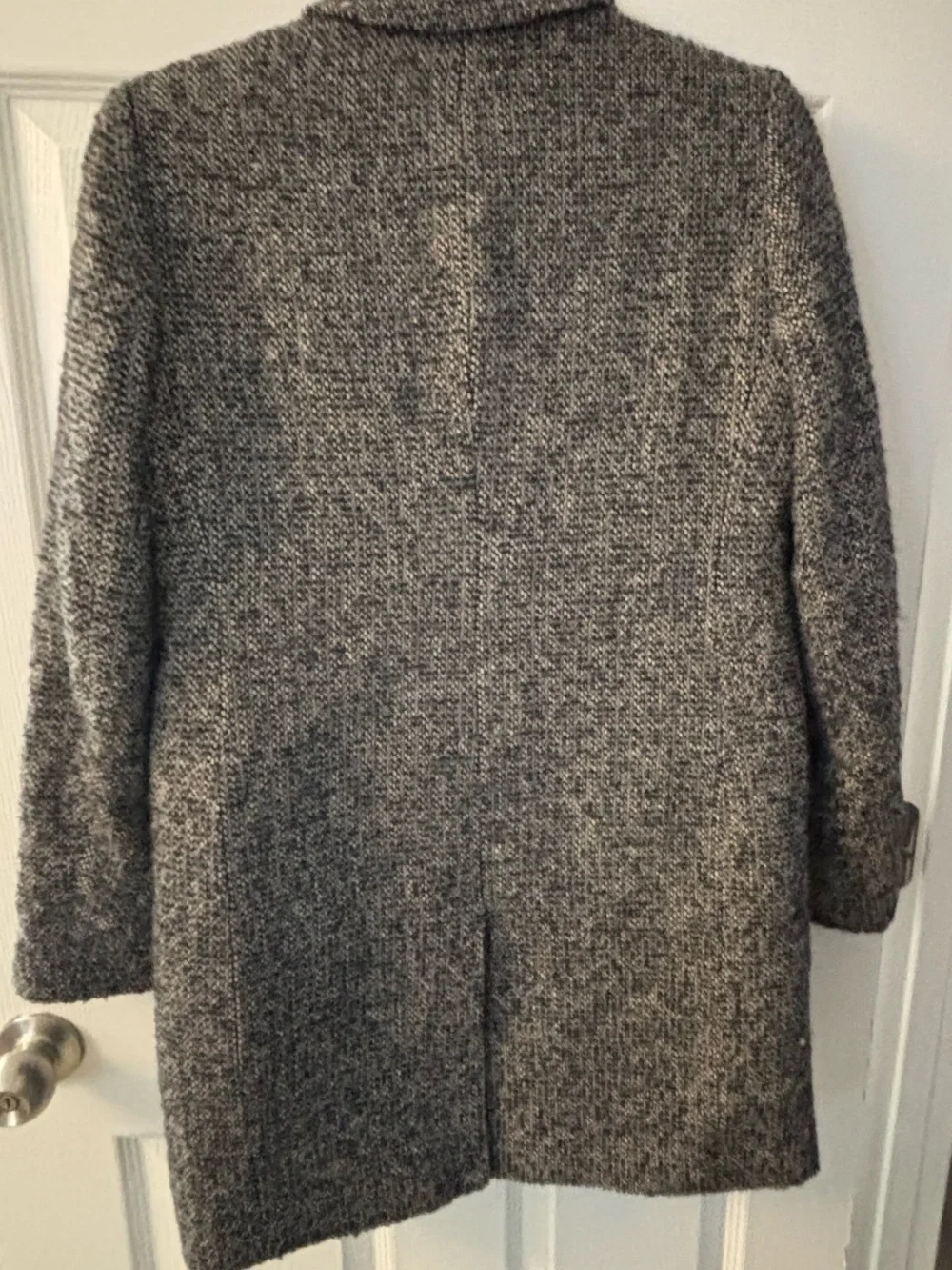 J Crew Women's Gray Bouclé Single-Breasted Coat